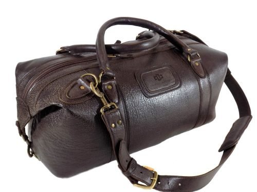 2 Genuine Leather Duffle Travel Bag Weekend Mansfield Zambezi Buffalo Brown 2