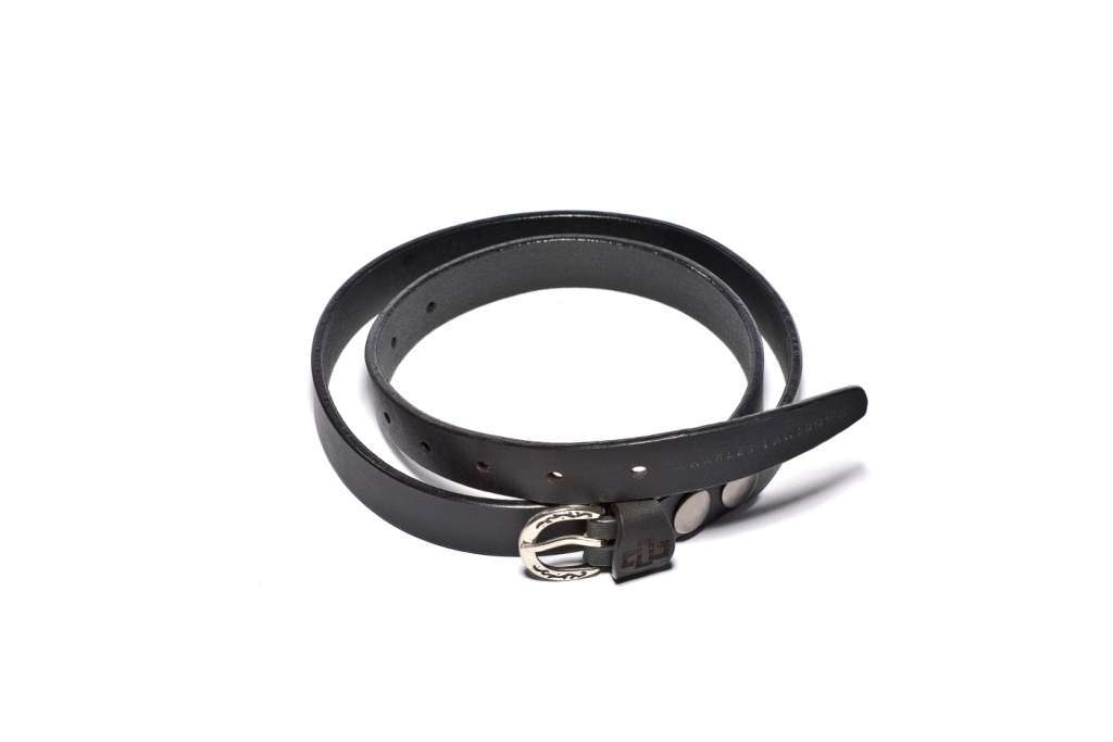 genuine leather belt brass or silver interchangeable buckle Ladies thin narrow 20mm black 3