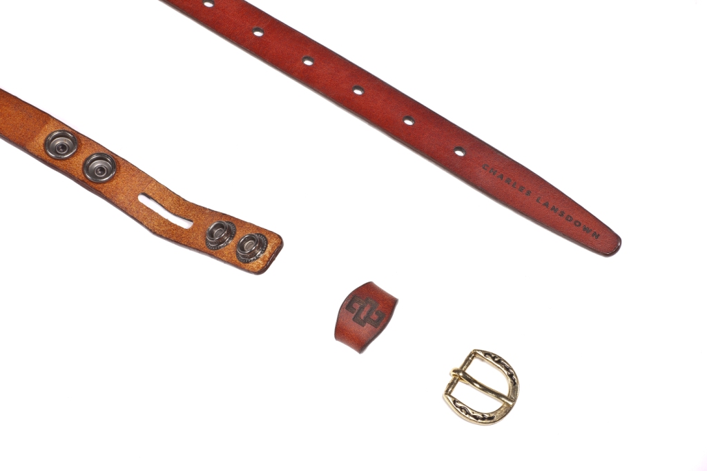 genuine leather belt brass or silver interchangeable buckle Ladies thin narrow 20mm rich tan 4