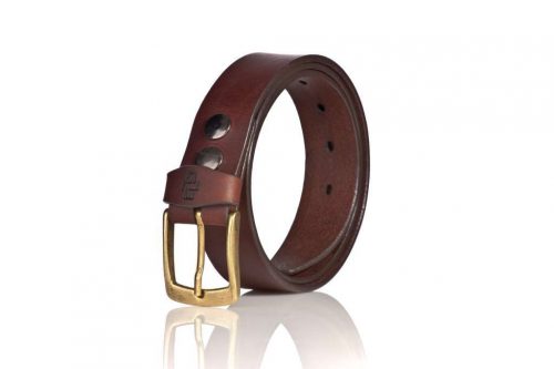 genuine leather belt brass or silver interchangeable buckle 35mm formal brown 2