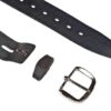 genuine leather belt brass or silver interchangeable buckle 40mm casual jeans black 4