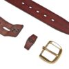 genuine leather belt brass or silver interchangeable buckle 40mm casual jeans brown 4