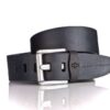 genuine leather belt brass or silver interchangeable buckle wide 50mm casual jeans black 1
