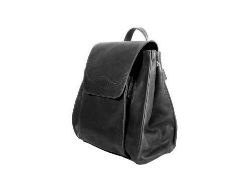 Genuine Leather Backpack Sling Bag Tulip Black 2