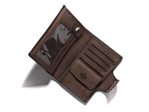 Genuine Leather Wallet Purse Franklin Organiser Diesel Brown 2