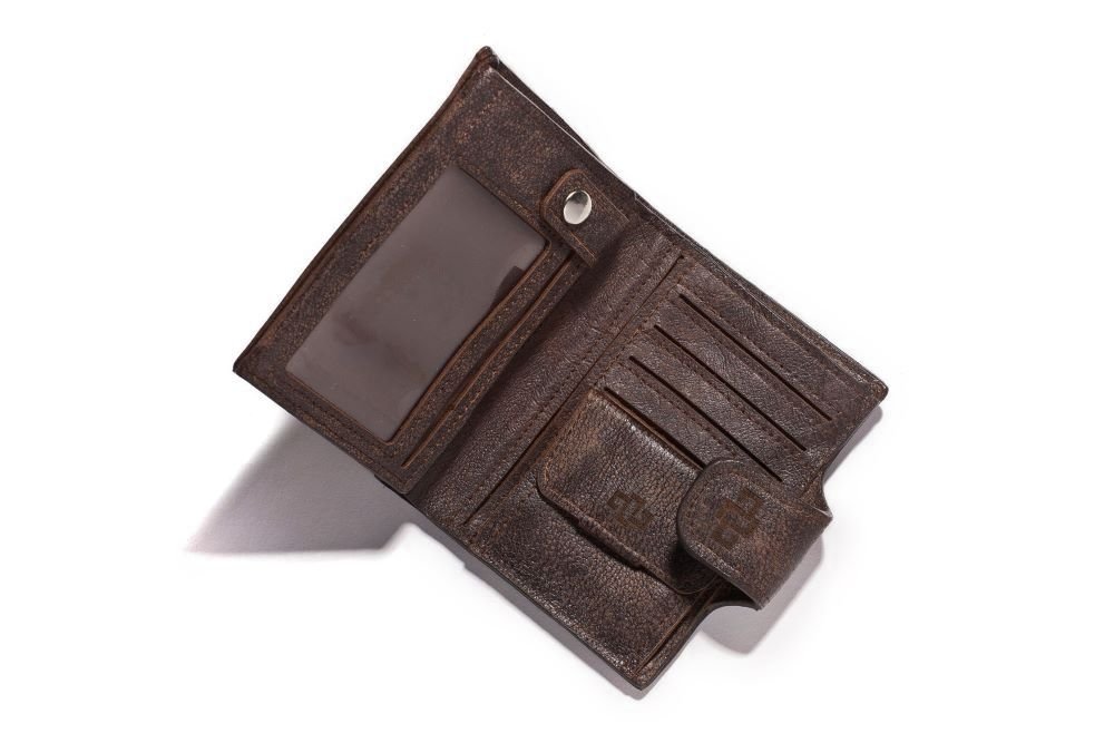 Genuine Leather Wallet Purse Franklin Organiser Zambezi Buffalo Brown 2