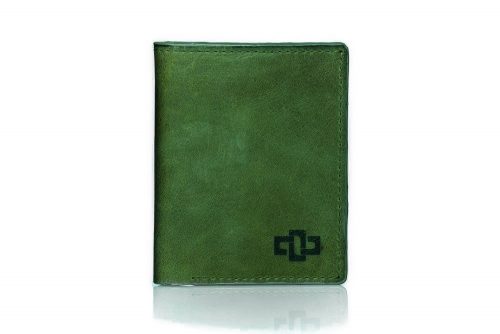Genuine Leather Bifold Wallet Mansfield Compact Olive Cognac 1