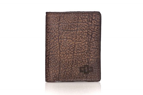 Genuine Leather Bifold Wallet Mansfield Compact Zambezi Buffalo Brown 1