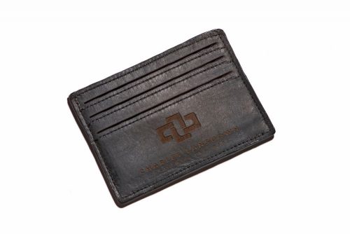 Genuine Leather Card Holder Mansfield Streamline V6 Black 2