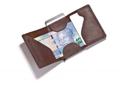 Genuine Leather RFID Wallet Astin Aluminium Diesel Brown 2
