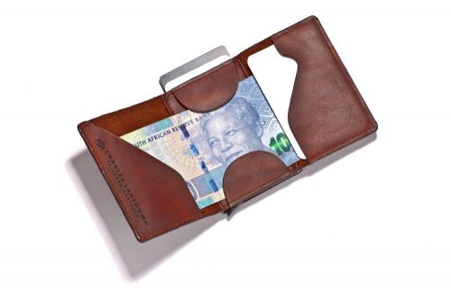 Genuine Leather RFID Wallet Astin Aluminium Tobacco Brown 2