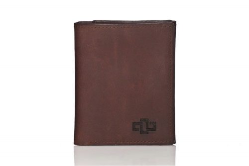 Genuine Leather Wallet Astin Trifold Diesel Brown 1