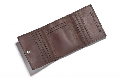 Genuine Leather Wallet Astin Trifold Diesel Brown 2