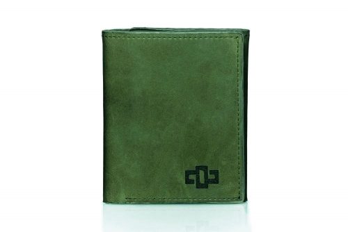 Genuine Leather Wallet Astin Trifold Olive Cognac 1