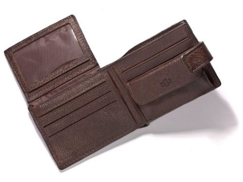 Genuine Leather Wallet Mansfield Large Tab Zambezi Buffalo Brown 2