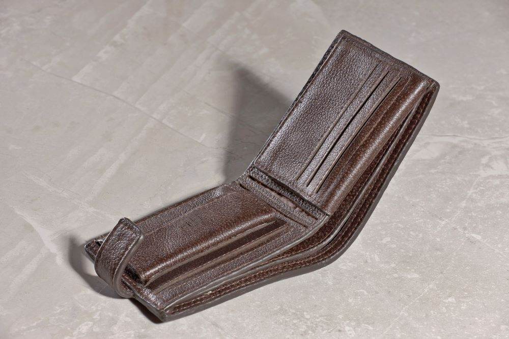 Genuine Leather Wallet Mansfield Large Tab Zambezi Buffalo Brown 3