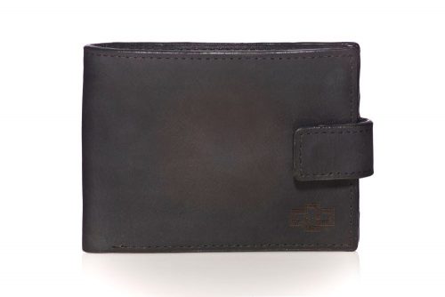 Genuine Leather Wallet Mansfield Large Tab black 1