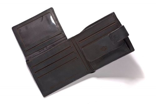 Genuine Leather Wallet Mansfield Large Tab black 2