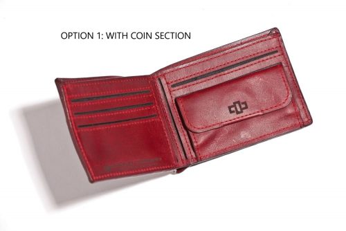 Genuine Leather Wallet Traditional Ruby Red 2