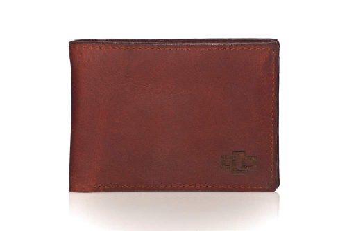 Genuine Leather Wallet Traditional Tobacco Brown 1