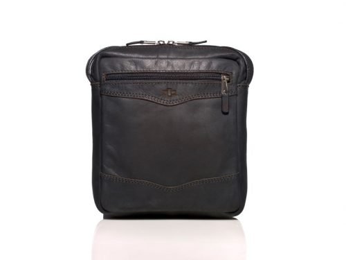 Genuine Leather Side Bag Astin sling black 1